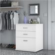 Universal Closet Organizer with Drawers in White - Engineered Wood