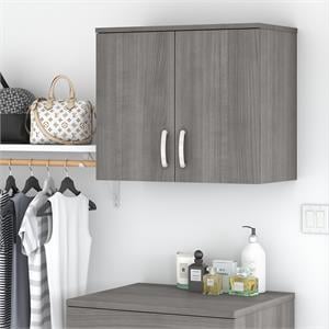 Universal Closet Wall Cabinet with Doors in Platinum Gray - Engineered Wood
