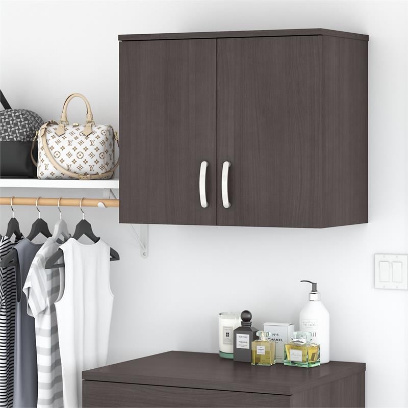 Universal Closet Wall Cabinet with Doors in Storm Gray - Engineered Wood