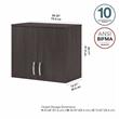 Universal Closet Wall Cabinet with Doors in Storm Gray - Engineered Wood