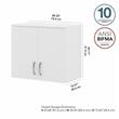 Universal Closet Wall Cabinet with Doors in White - Engineered Wood