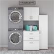 Universal 3 Piece Laundry Room Storage Set in White - Engineered Wood