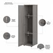 Universal Narrow Linen Tower with Door in Platinum Gray - Engineered Wood