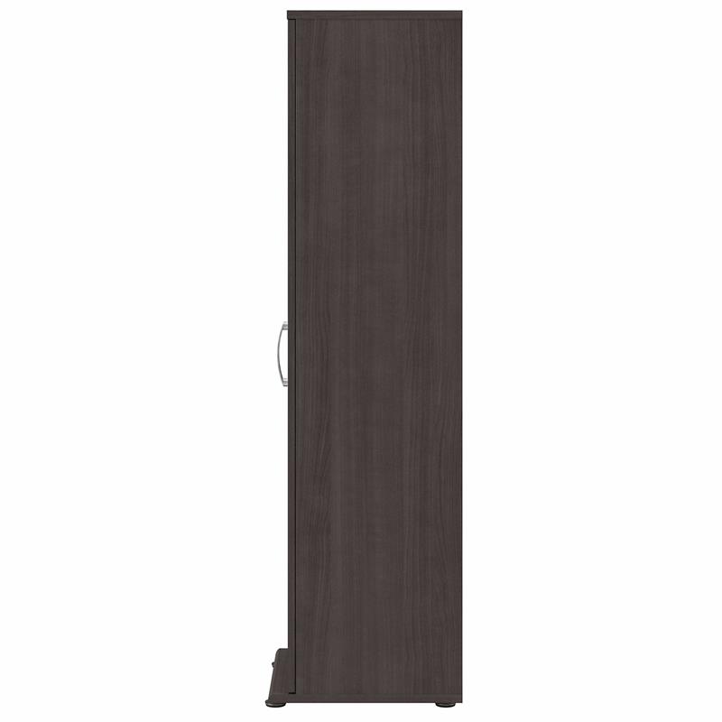 Universal Narrow Linen Tower with Door in Storm Gray - Engineered Wood