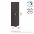 Universal Narrow Linen Tower with Door in Storm Gray - Engineered Wood