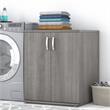 Universal Laundry Room Cabinet with Doors in Platinum Gray - Engineered Wood