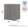 Universal Laundry Room Cabinet with Doors in Platinum Gray - Engineered Wood