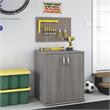 Universal Garage Storage Cabinet with Doors in Platinum Gray - Engineered Wood