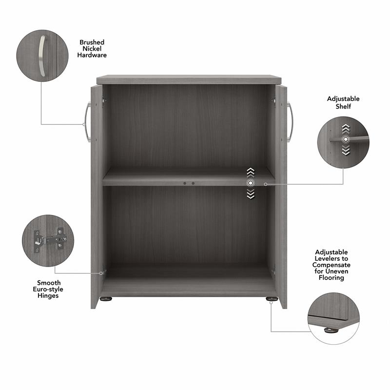 Universal Garage Storage Cabinet with Doors in Platinum Gray - Engineered Wood