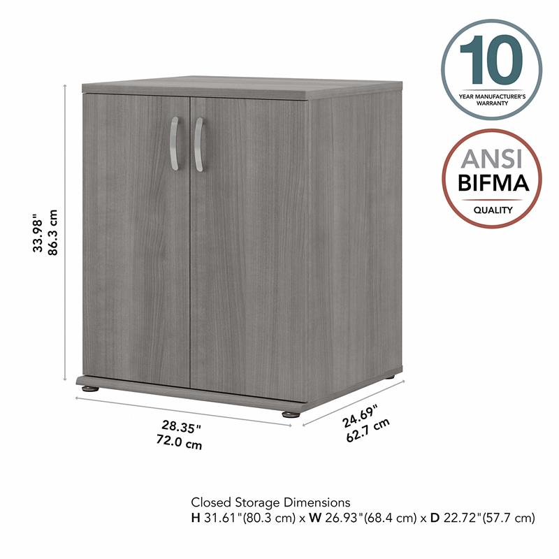 Universal Garage Storage Cabinet with Doors in Platinum Gray - Engineered Wood