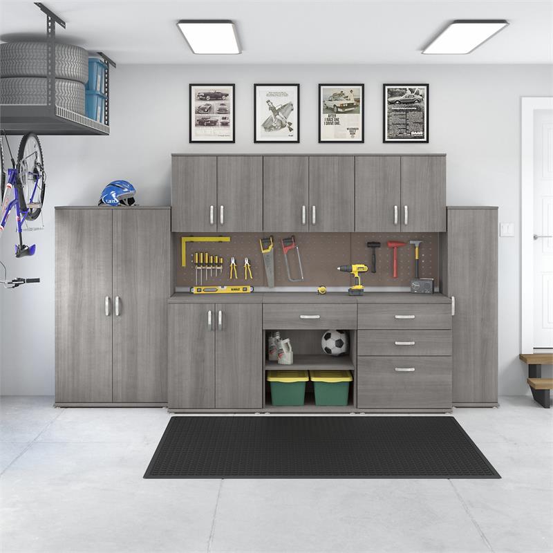 Universal Tall Garage Storage Cabinet in Platinum Gray - Engineered Wood
