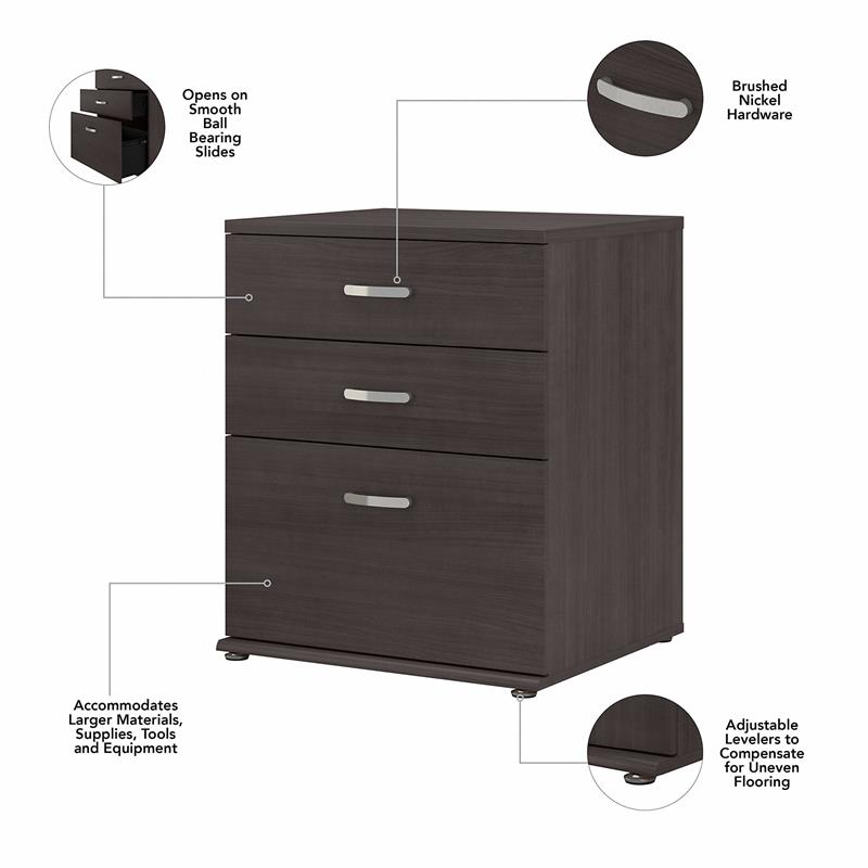 Universal Garage Storage Cabinet with Drawers in Storm Gray - Engineered Wood