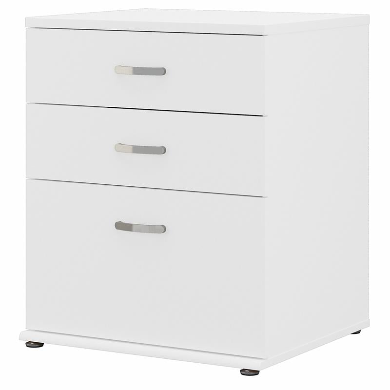 Universal Garage Storage Cabinet with Drawers in White - Engineered Wood