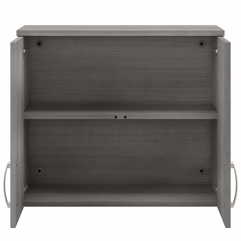 Universal Garage Wall Cabinet with Doors in Platinum Gray - Engineered Wood