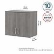 Universal Garage Wall Cabinet with Doors in Platinum Gray - Engineered Wood