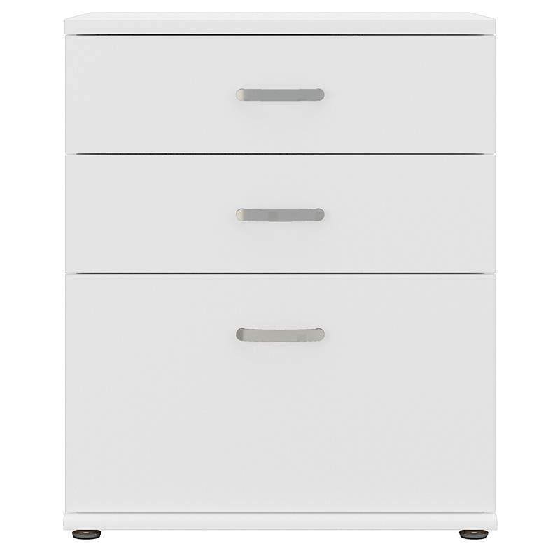 Universal Laundry Room Cabinet with Drawers in White - Engineered Wood