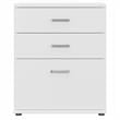 Universal Laundry Room Cabinet with Drawers in White - Engineered Wood