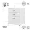 Universal Laundry Room Cabinet with Drawers in White - Engineered Wood