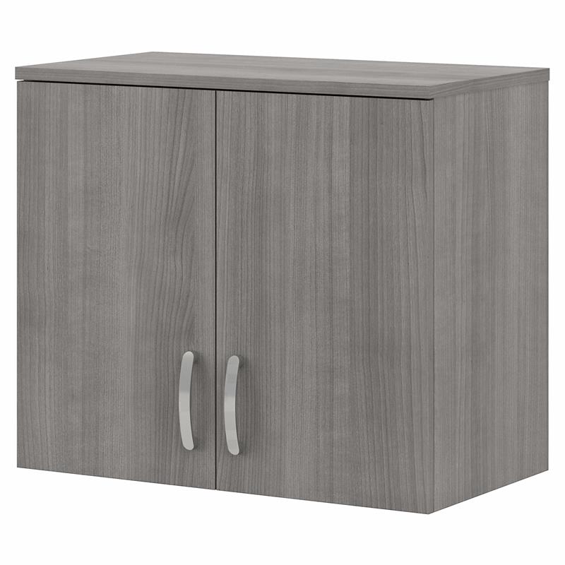 Universal Laundry Room Wall Cabinet w/ Doors in Platinum Gray - Engineered Wood