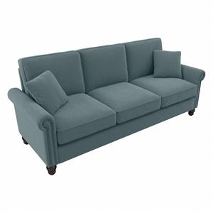 coventry 85w sofa in turkish blue herringbone fabric