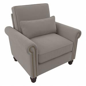 coventry accent chair with arms in beige herringbone fabric