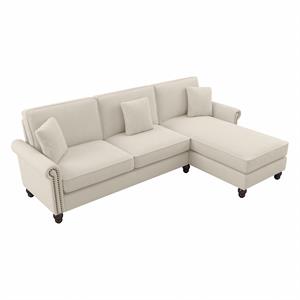 coventry sectional with rev. chaise in cream herringbone fabric