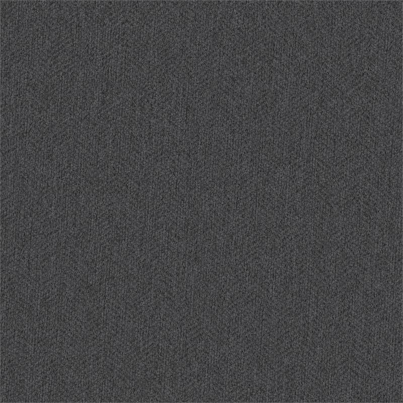 Coventry 125W U Shaped Sectional in Charcoal Gray Herringbone Fabric
