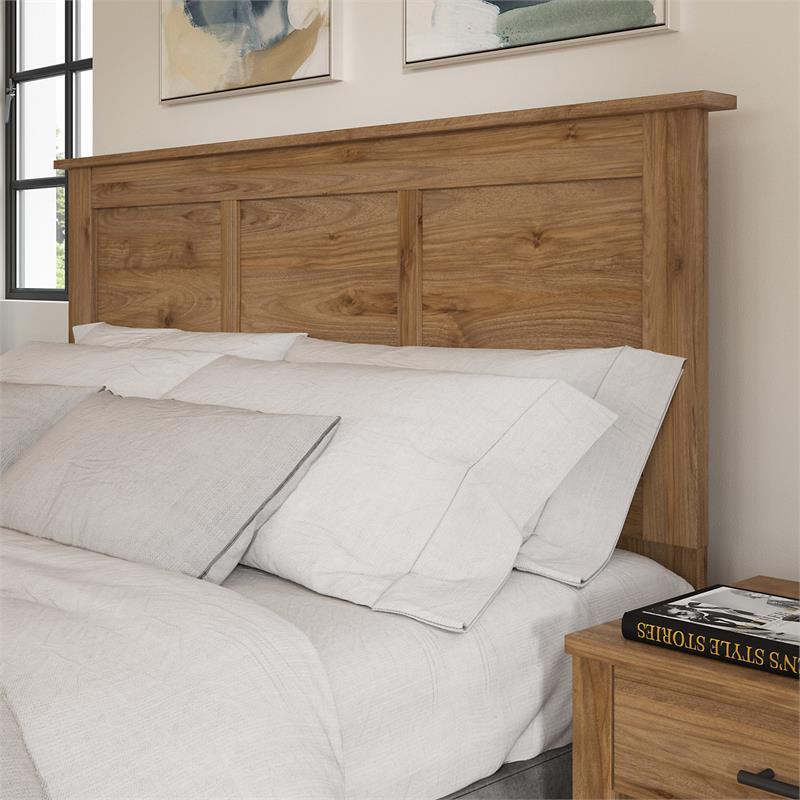 Somerset Full/Queen Size Headboard in Fresh Walnut Engineered Wood
