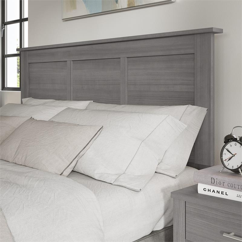 Somerset Full/Queen Size Headboard in Platinum Gray Engineered Wood