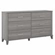 Somerset 6 Drawer Dresser in Platinum Gray - Engineered Wood