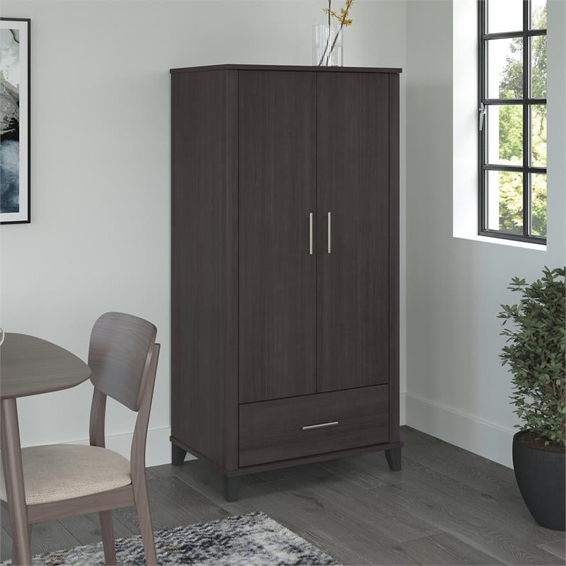 Somerset Tall Kitchen Pantry Cabinet in Storm Gray - Engineered Wood