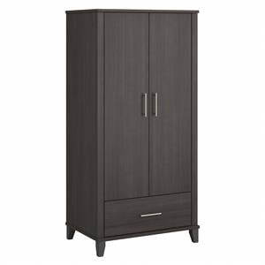 Somerset Tall Entryway Cabinet with Doors in Storm Gray - Engineered Wood