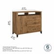 Somerset Tall TV Stand with Storage in Fresh Walnut - Engineered Wood