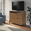 Somerset Tall TV Stand with Storage in Fresh Walnut - Engineered Wood