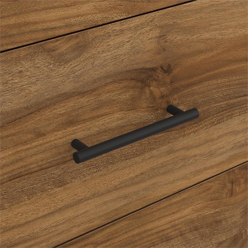 Somerset Tall TV Stand with Storage in Fresh Walnut - Engineered Wood