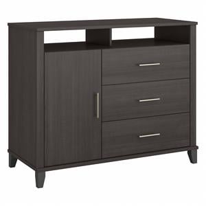 Somerset Tall Sideboard Buffet Cabinet in Storm Gray - Engineered Wood