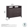 Somerset Office Storage Credenza in Storm Gray - Engineered Wood