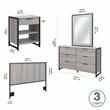Atria 5 Piece Full/Queen Modern Bedroom Set in Platinum Gray - Engineered Wood