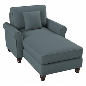 hudson chaise lounge with arms in herringbone fabric