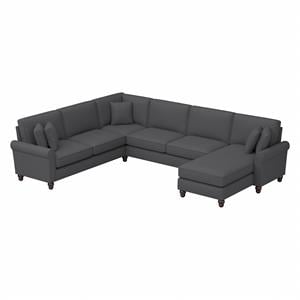 hudson 128w u shaped couch with chaise in herringbone fabric