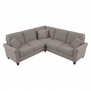Hudson 87W L Shaped Sectional Couch in Herringbone Fabric