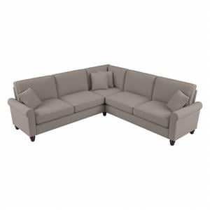 Hudson 99W L Shaped Sectional Couch in Herringbone Fabric
