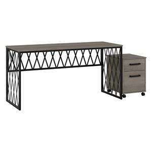 City Park 60W Industrial Desk with Drawers