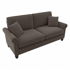 coventry 73w sofa in chocolate brown microsuede