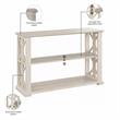 Homestead Console Table with Shelves in Linen White Oak - Engineered Wood