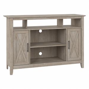 key west tall tv stand for 55 inch tv in washed gray - engineered wood