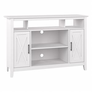 key west tall tv stand for 55 inch tv in pure white oak - engineered wood