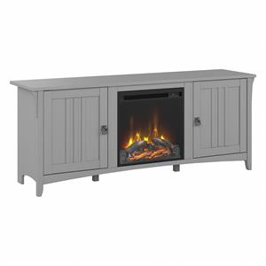 salinas electric fireplace tv stand in cape cod gray - engineered wood