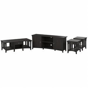 salinas tv stand with coffee and end tables vintage black - engineered wood