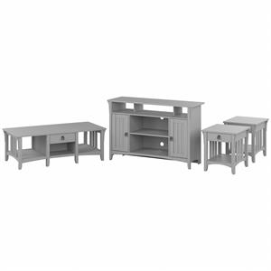 salinas tall tv stand with living room tables in cape cod gray - engineered wood
